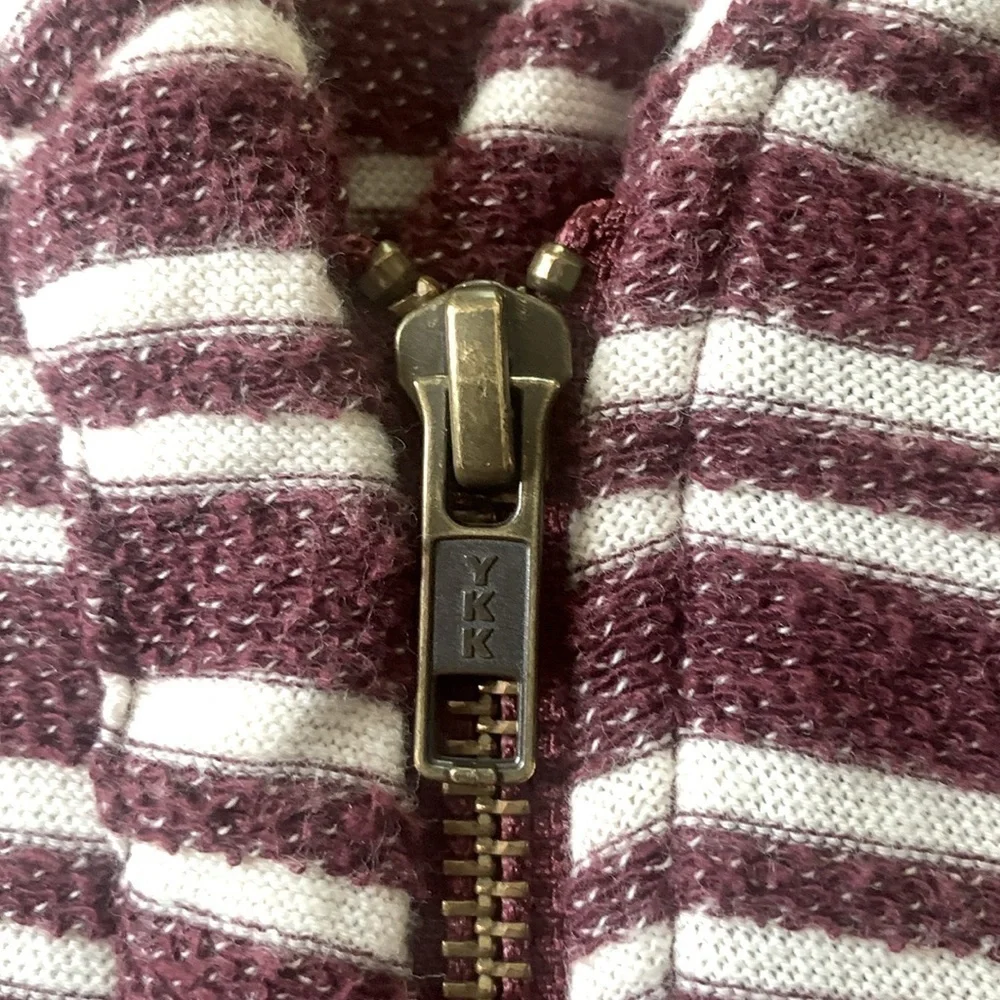 Lucky Brand Striped Jacket With Asymmetrical Zipper Size Medium - Picture 14 of 14